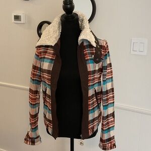 Diesel Multicolor Plaid Teddy Jacket